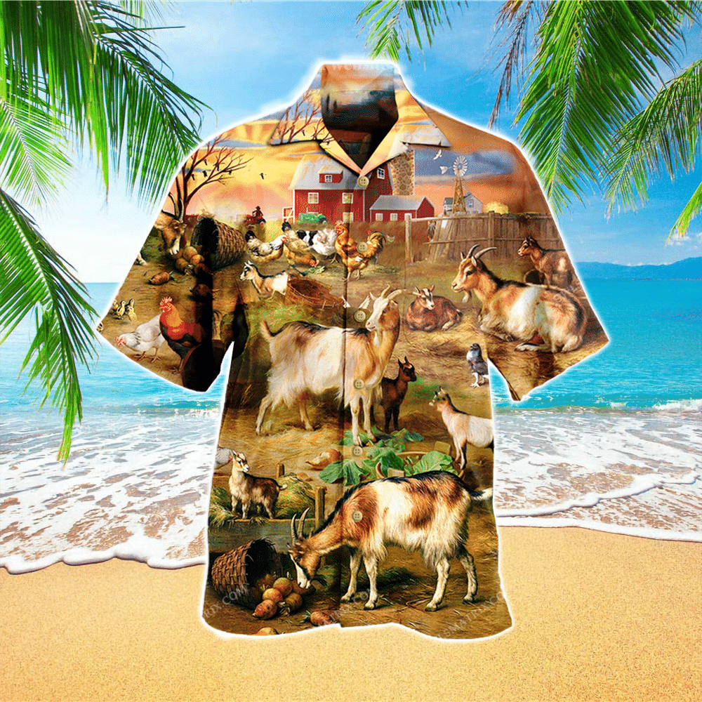 Goat Hawaii Shirt Aloha Tropical Sleeve Summer All Size Ha44909