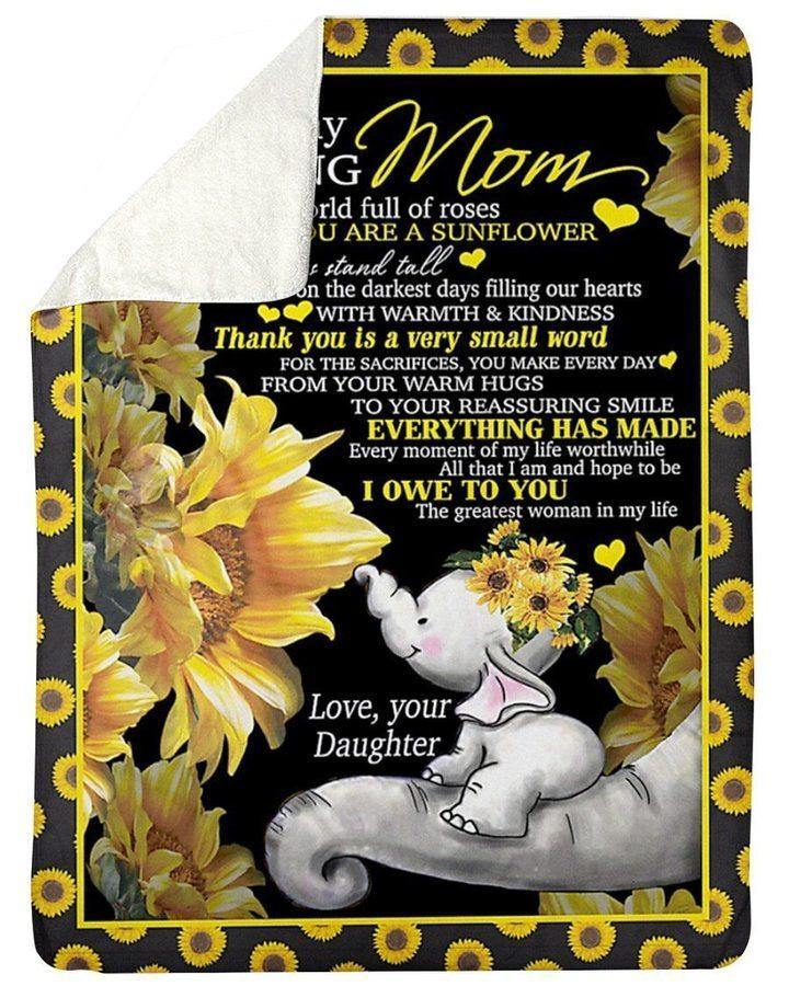 [Personalized Name] Amazing Gift For Mom Thank You Is A Very Small Word –  Gift For Mother’S Day, Mommy, Gift For Home Decor, Gift For Family  – Custom Fleece Blanket