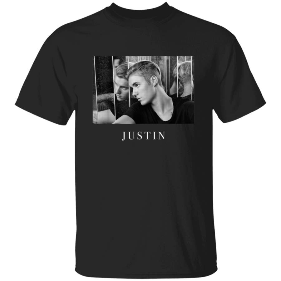 Official Justin Bieber Reflection Photo BW TShirt