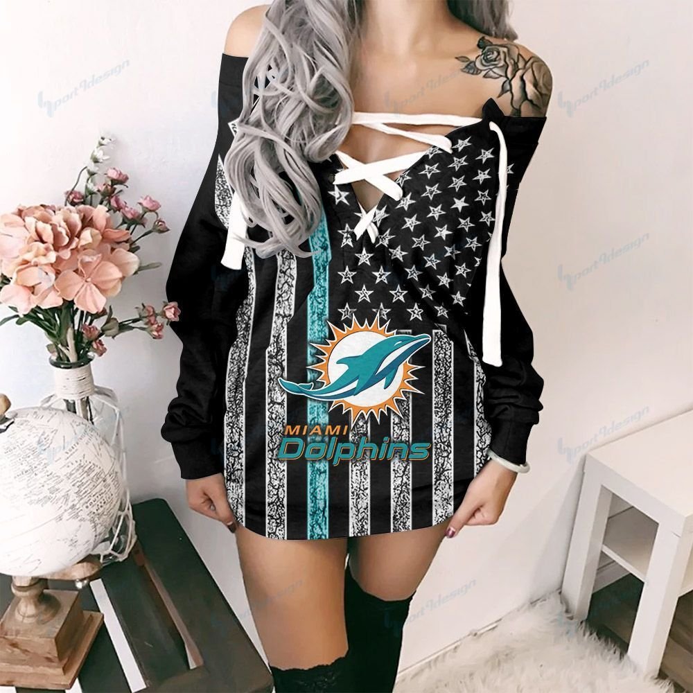 Miami Dolphins Lace-Up Sweatshirt 81