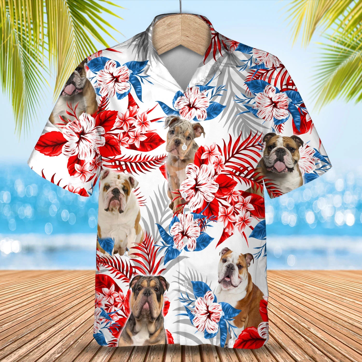 English Bulldog Hawaii Summer Aloha Men Hawaii Gift For Ha37976