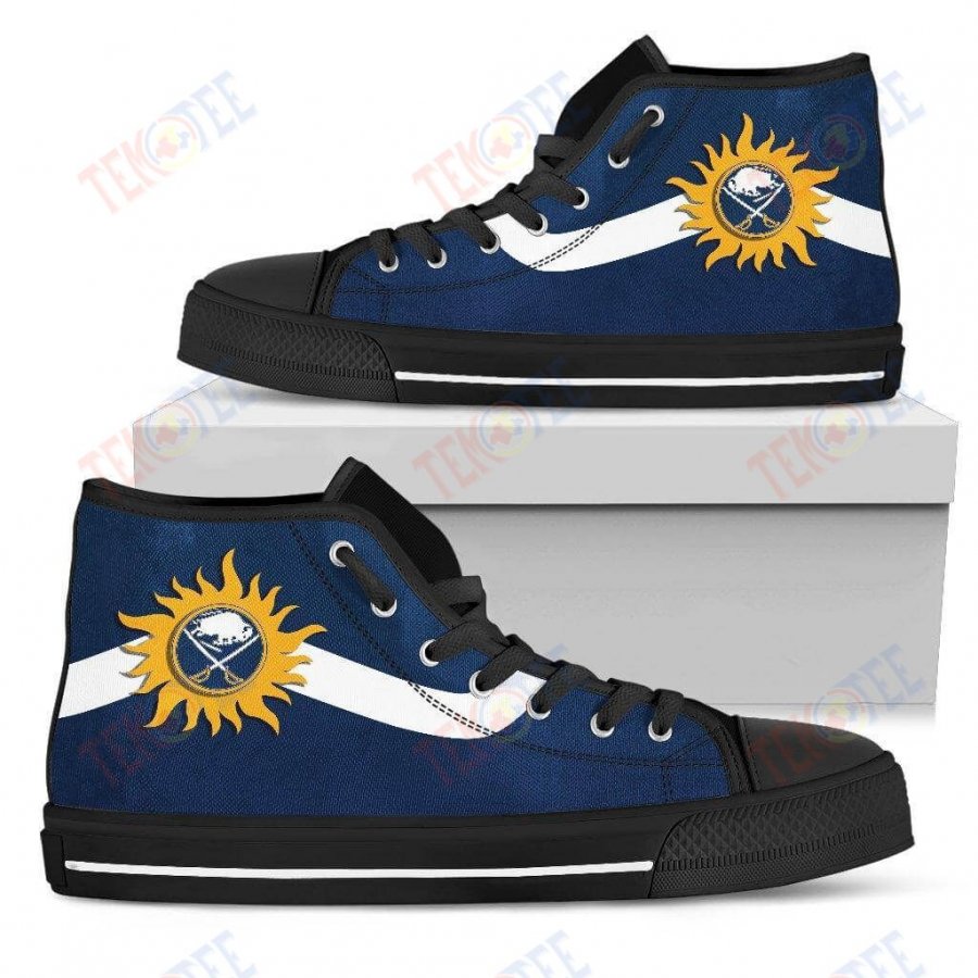 Mens Womens Buffalo Sabres High Top Shoes Simple Van Sun Flameshoes TMT475