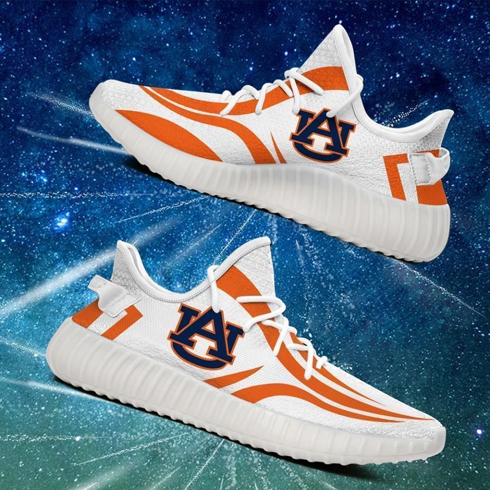 Auburn Tigers Logo Custom Yeezy Boots White Yeezy Boost 350 V2 Shoes Sport Teams Top Trending Custom Shoes Gift