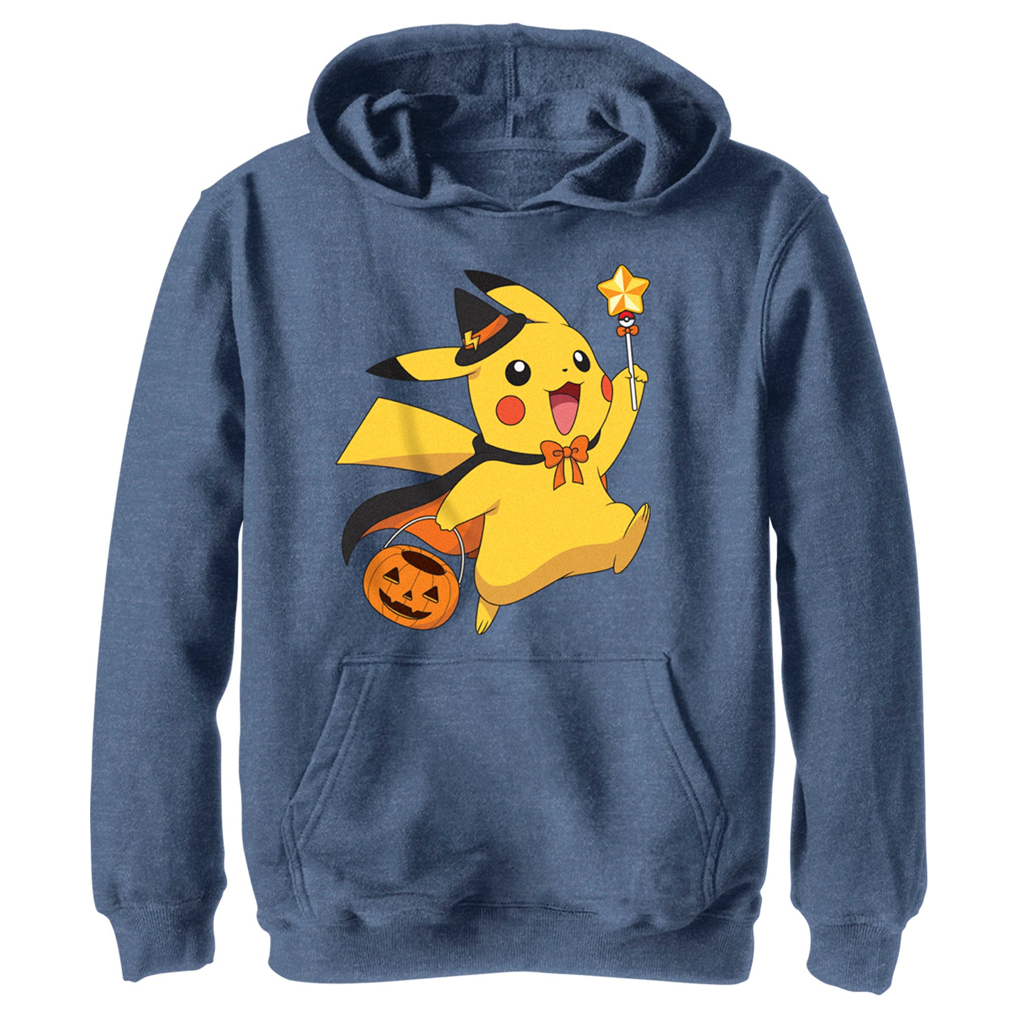 Boy’S Pokemon Halloween Pikachu Wizard Pull Over Hoodie