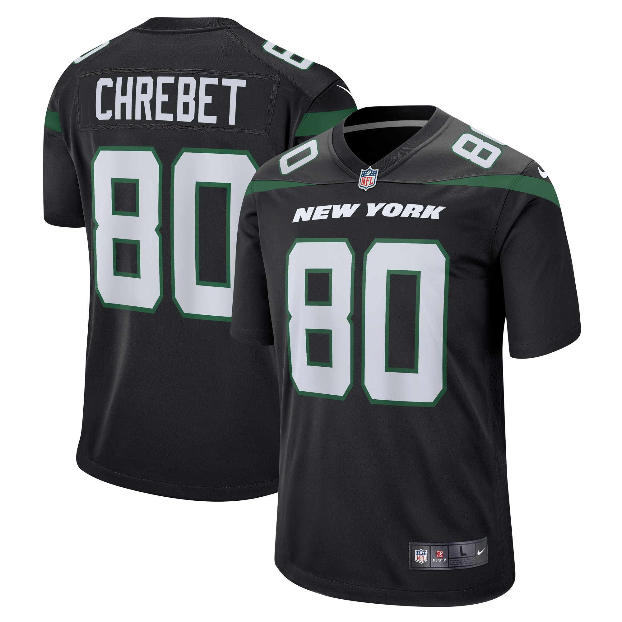 Wayne Chrebet New York Jets Retired Player Jersey – Black NFL