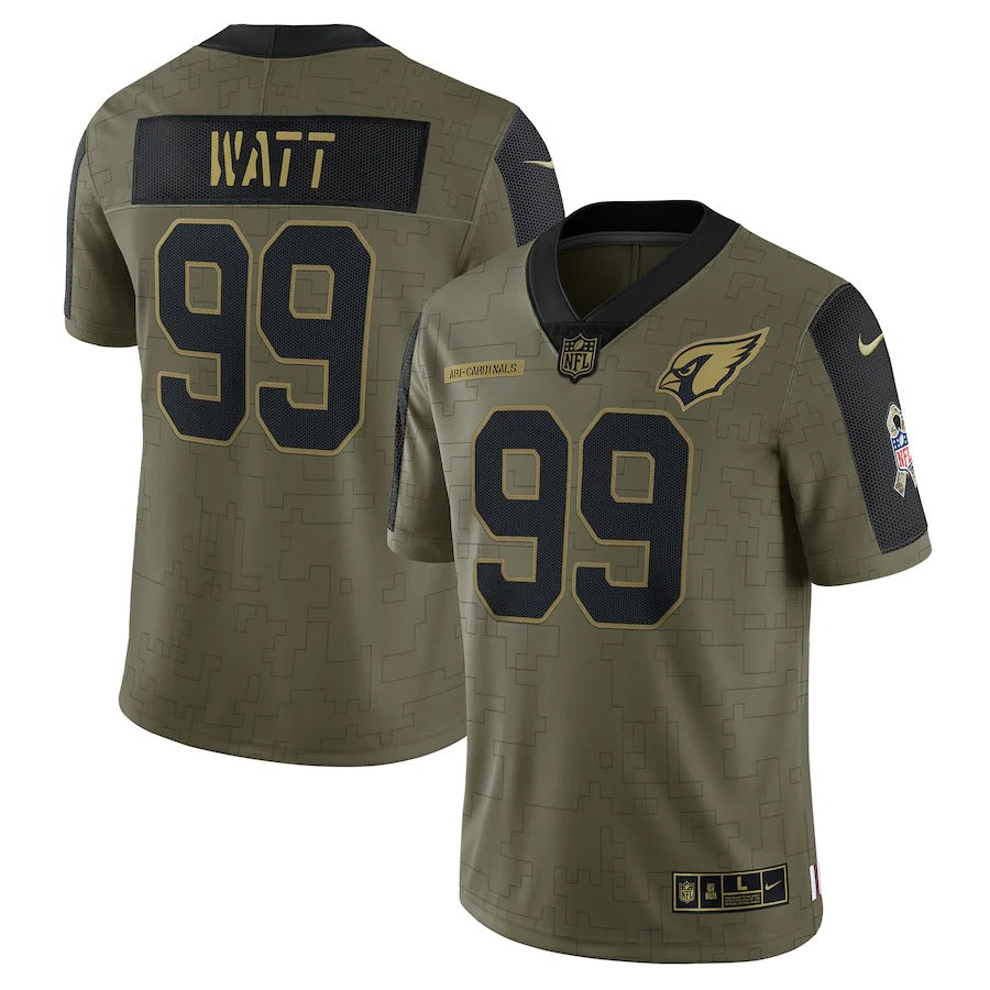 Men’S Arizona Cardinals J.J. Watt Nike Olive 2021 Salute To Service Limited Player Jersey