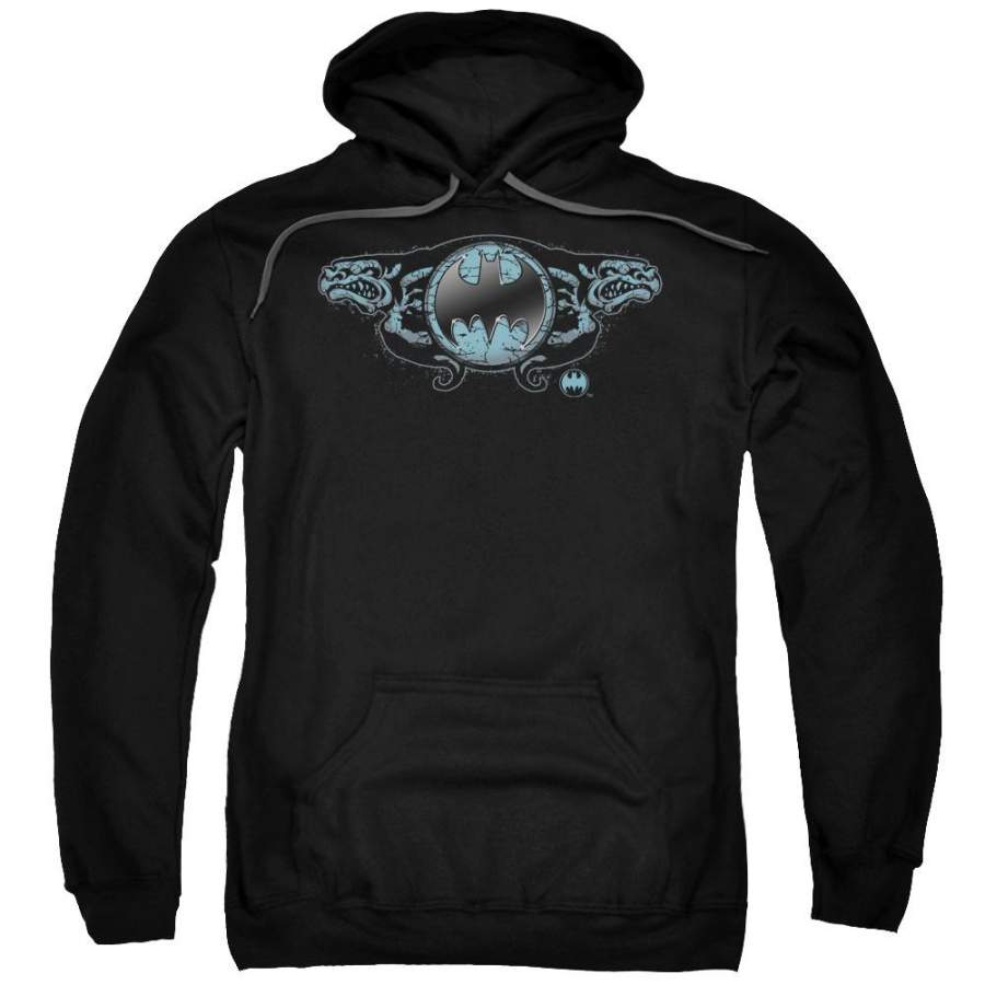 Batman – Two Gargoyles Logo Adult Pull Over Hoodie