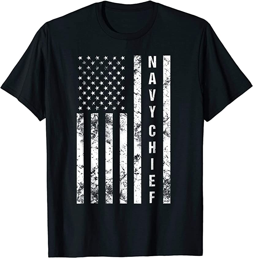 American Flag Navy Chief T-Shirt Vintage Navy Chief Clothing