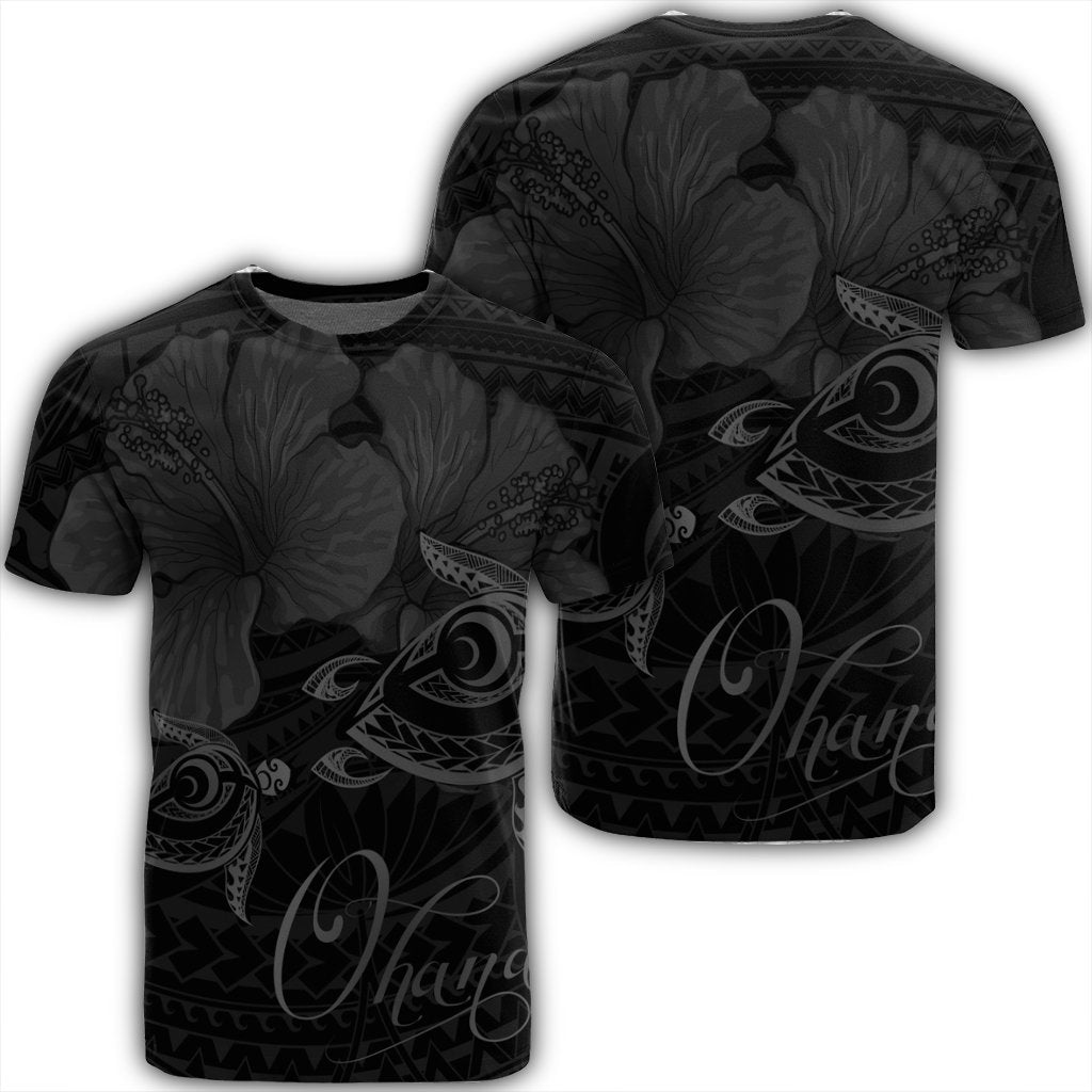 Hawaiian Turtle Ohana Hibiscus Poly Gray Ah Ha35252