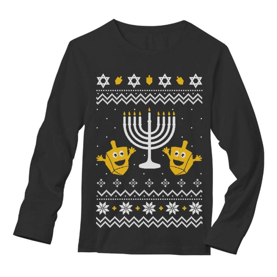 Ugly Christmas Hanukkah Sweater Long Sleeve T-Shirt