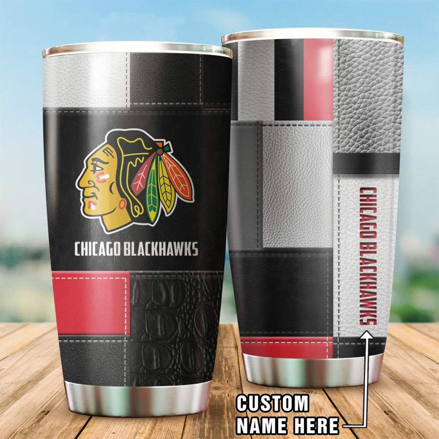 Chicago Blackhawks  Printed Stainless Steel Insulated Tumbler Cup