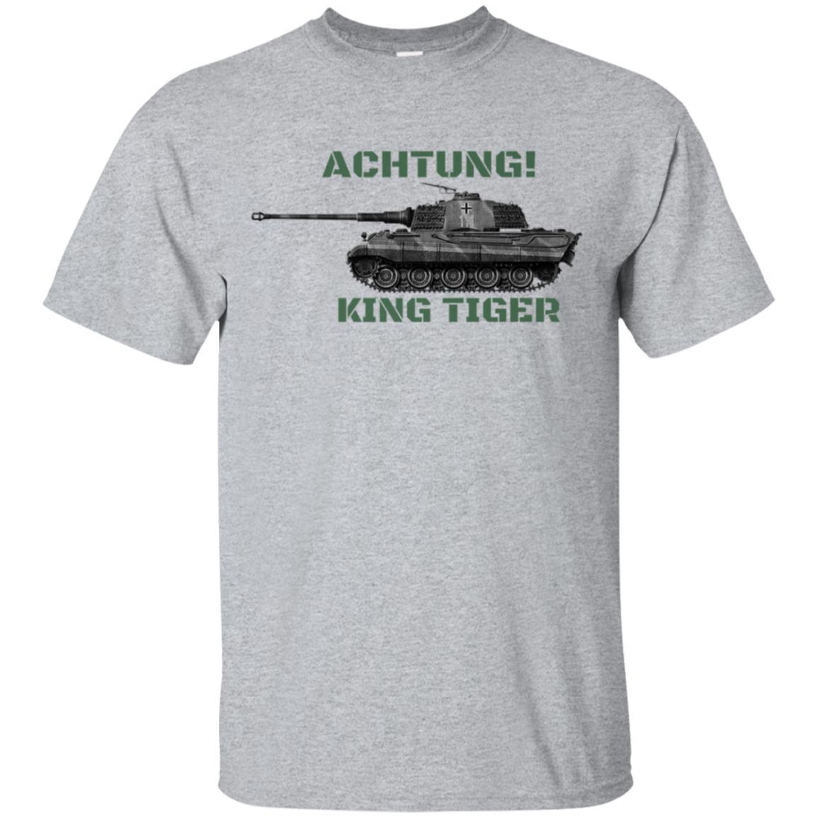 Achtung King Tiger Konigstiger WW2 Military Tank Shirt