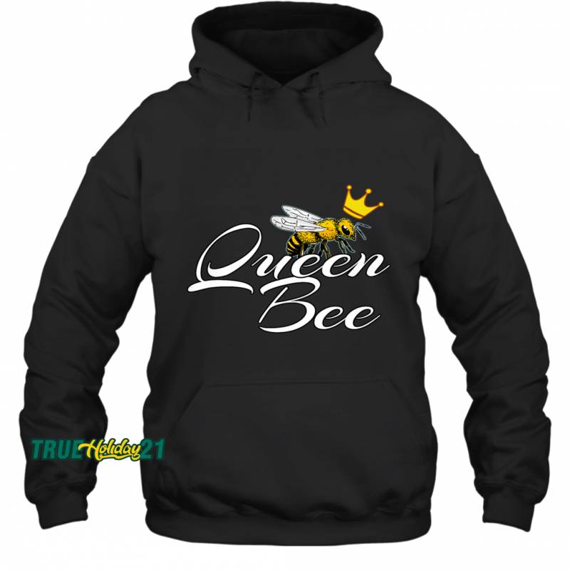 Womens Queen Bee Crown Apiarist Beekeepers Bee Lovers Gift Hoodie