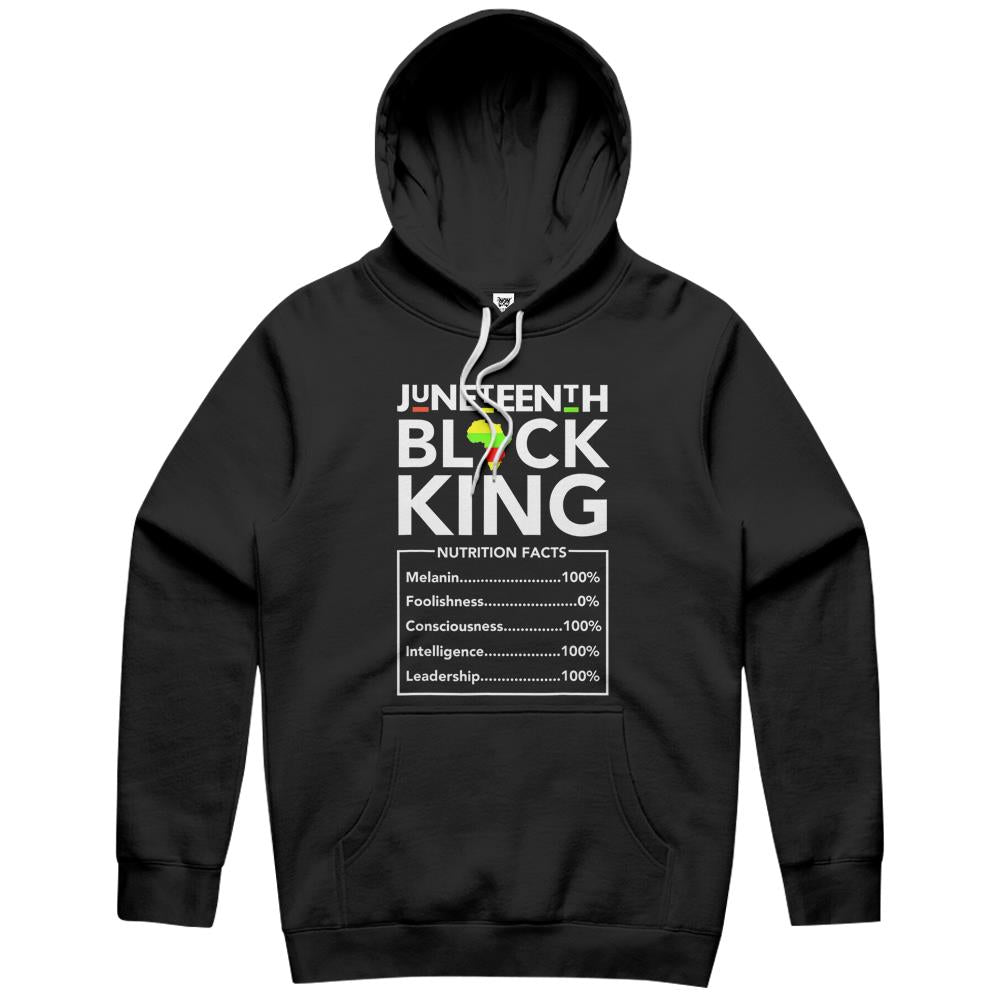 Nutritional Facts Shirt, Nutritional Facts Hoodie, Black King Nutrition Facts Shirt, Juneteenth Black King Nutritional Facts Men Boys Dad Son Hoodie