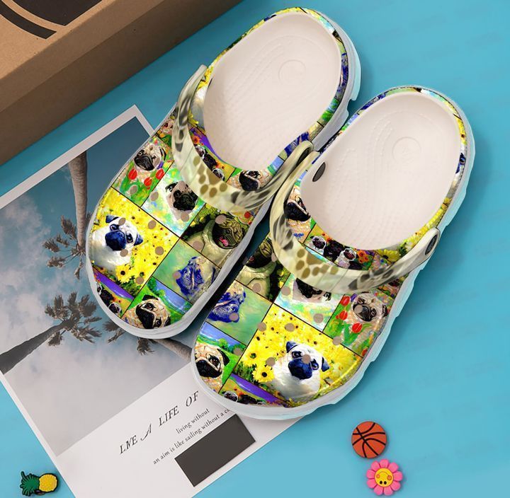 Personalized Pug Autumn Crocsy Shoes For Mens And Womens