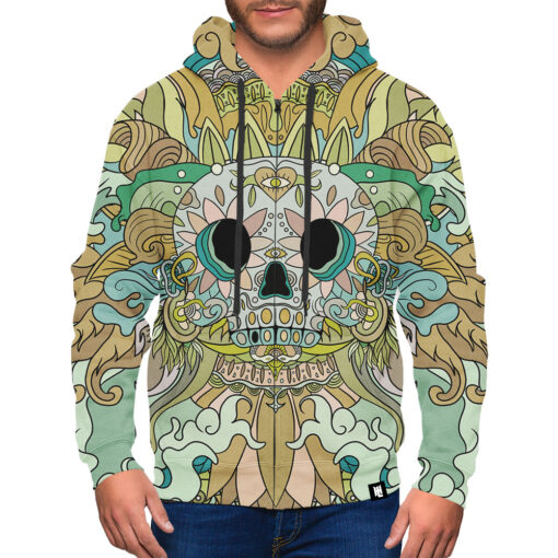 Candy Skull Zip-Up Hoodie