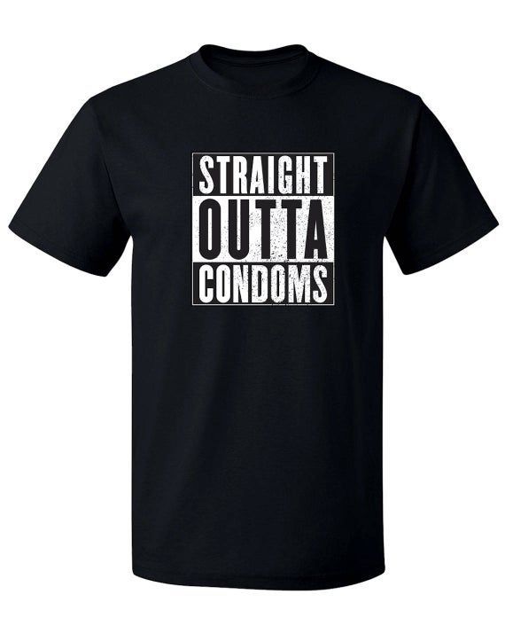 Straight Outta Condoms Logo Funny Shirt