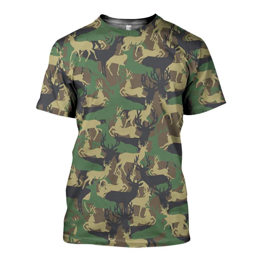 3D All Over Printed Camo Animals Art Shirts and Shorts