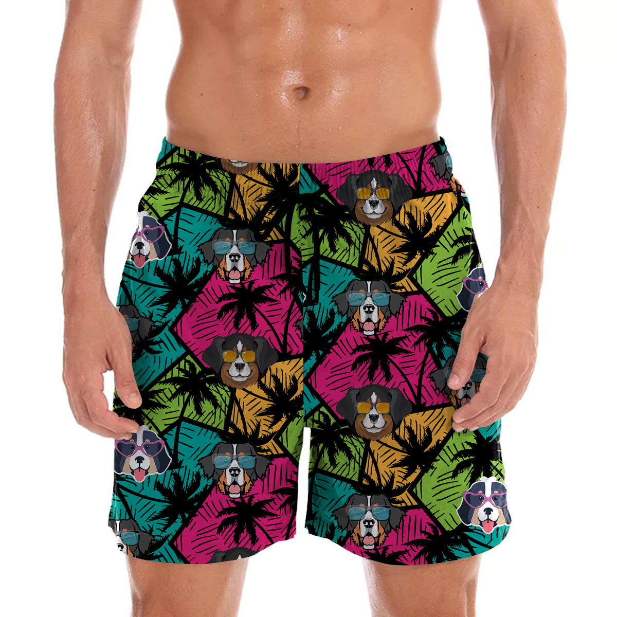 Bernese Mountain Aloha Hawaii Shorts Ha22531