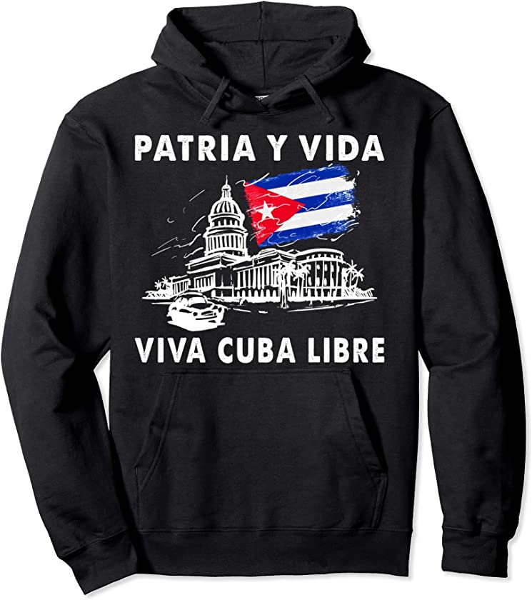 VIVA CUBA LIBRE Patria Y Vida vintage cuban revolution Pullover Hoodie