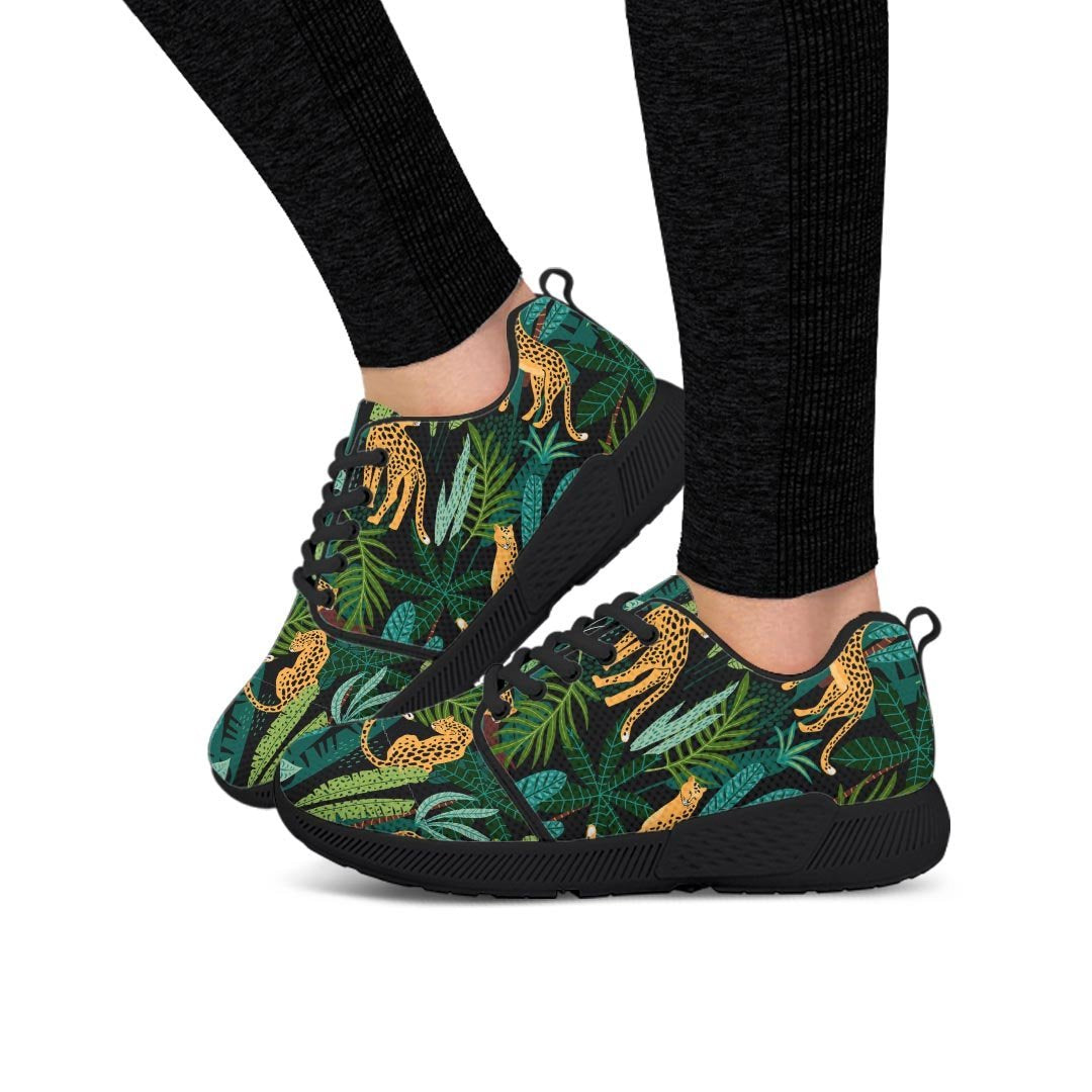 Tropical Leopard Hawaiian Print Women’S Athletic Shoes