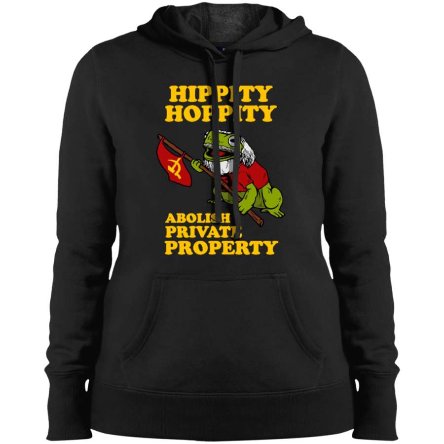 AGR Hippity Hoppity Abolish Private Property Ladies’ Pullover Hooded Sweatshirt