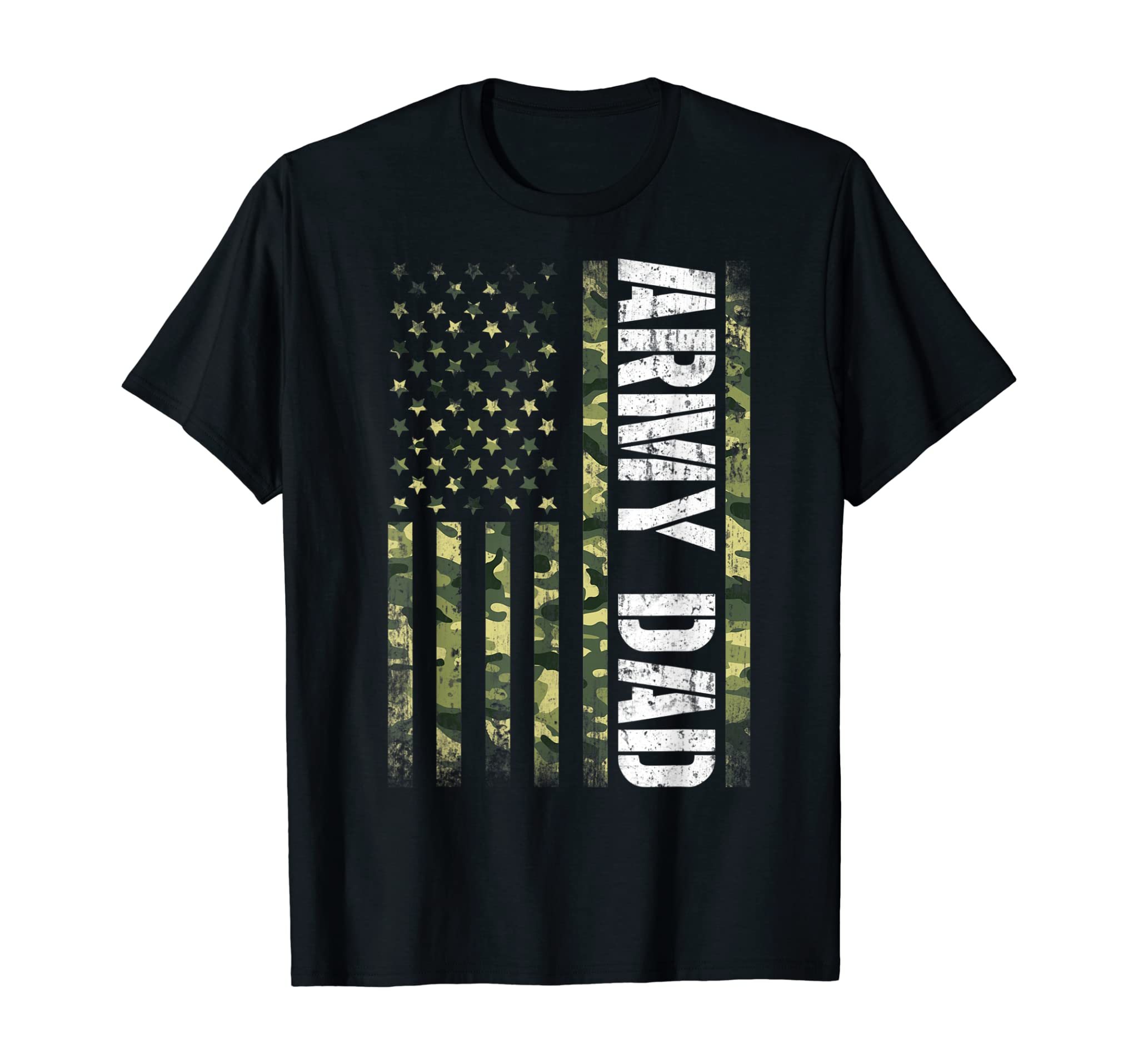 Proud Army Dad United States USA Flag Gift For Father’s Day T-Shirt