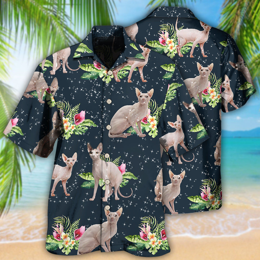 Sphynx Cat Tropical Floral 1 Hawaii Shirt Ha18542