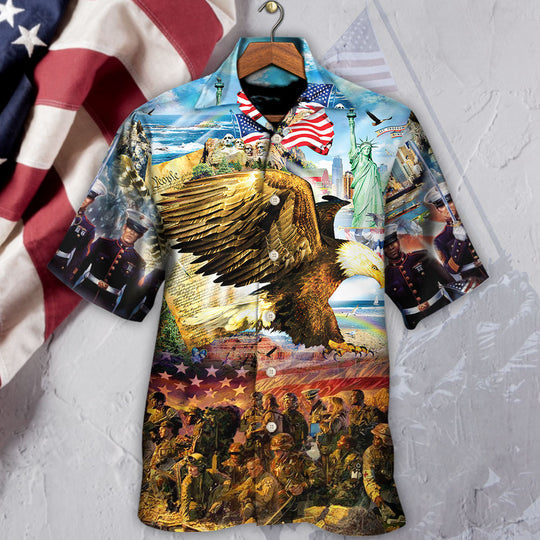 Veteran Call To Colors Freedom With Eagle Hawaiian Shirt | Hw3304