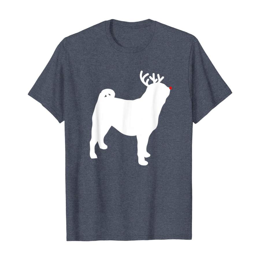 Pug Reindeer Christmas Dog T-Shirt Christmas Gift Ideas