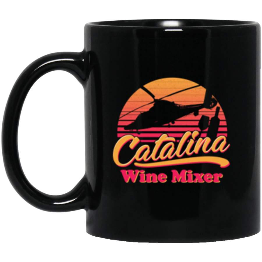 Catalina Wine Mixer Black Mug 11oz (2-Sided)