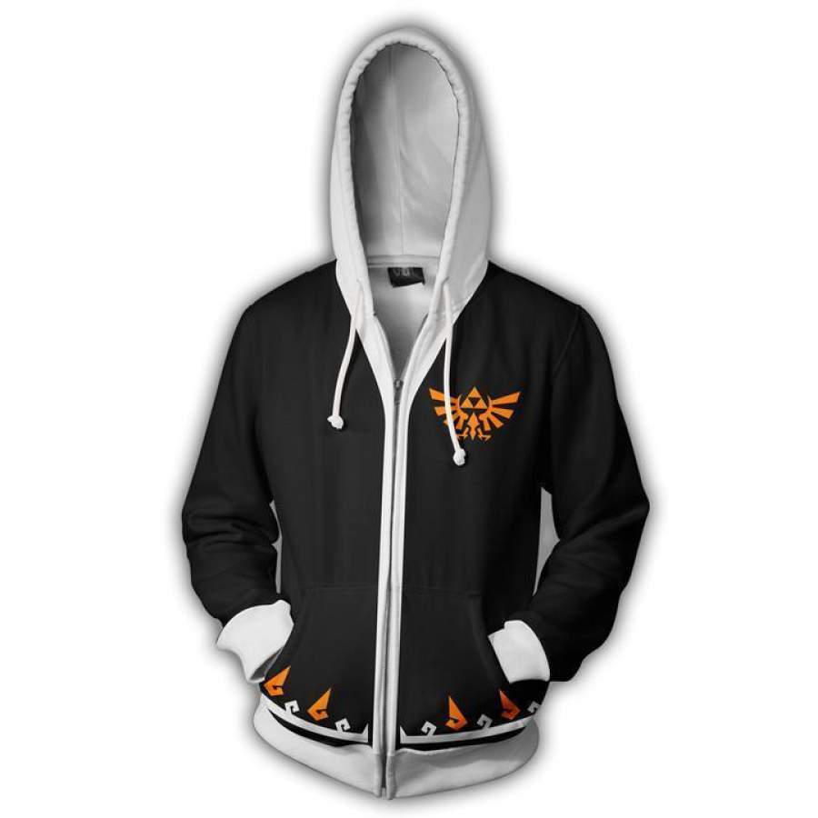 The Legend of Zelda Hoodies – The Legend of Zelda Link Black Zip Up Hoodie