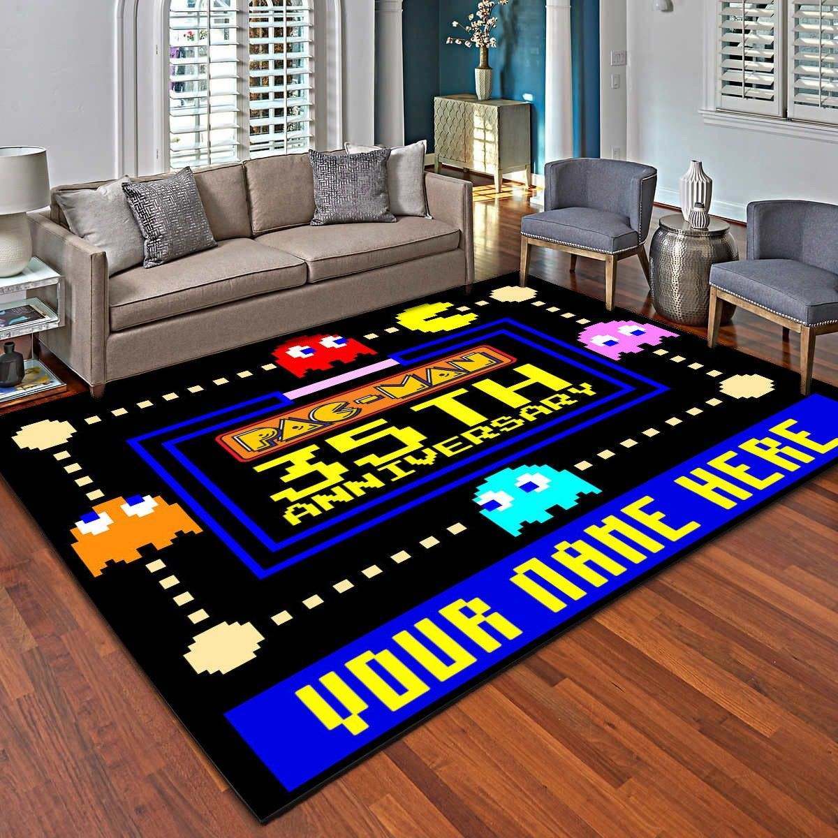 Pacman Personalized Area Rugs, Living Room Bedroom Carpet – Customized Floor Mat