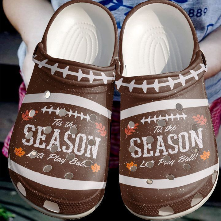 Football Tis The Season Clog Shoes 2