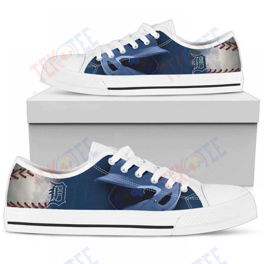 Mens Womens Artistic Scratch Of Detroit Tigers Low Top Shoes Custom Print Footwear Converse Sneakers TMT158