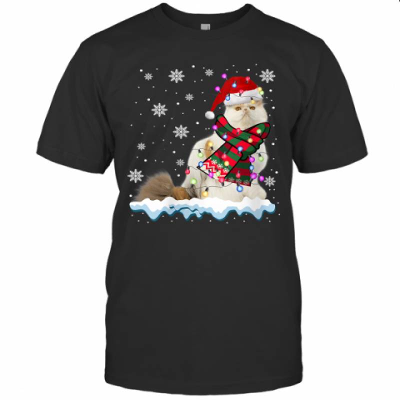 Womens exotic shorthair cat christmas gift for cat kitten x mas tee