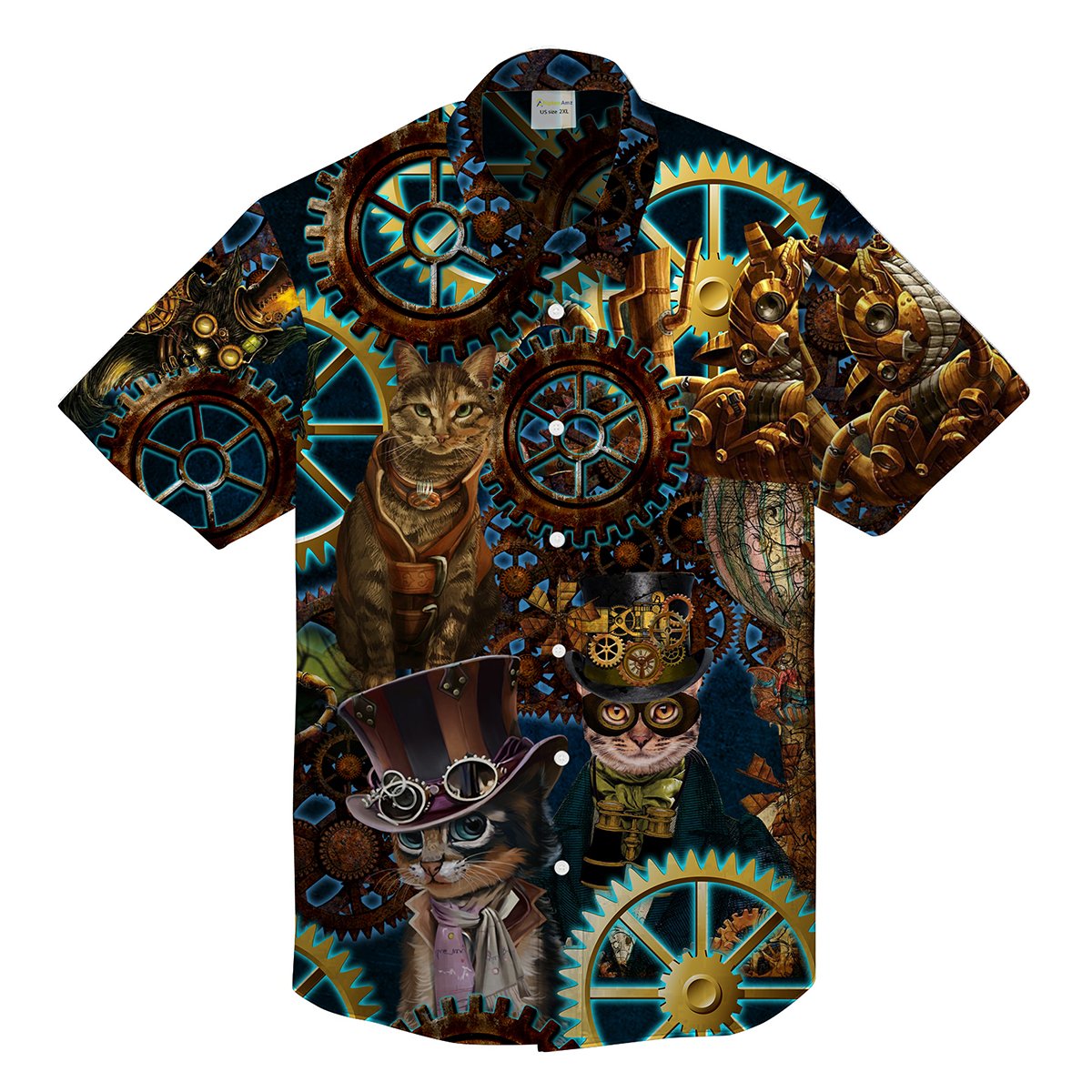 Steampunk Cat Hawaii Shirt Gift For Lover Chipteeamz Ha82419