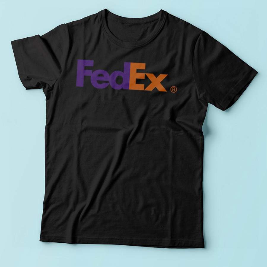 Fedex Logo With Purple And Orange Color Men’S T-Shirt