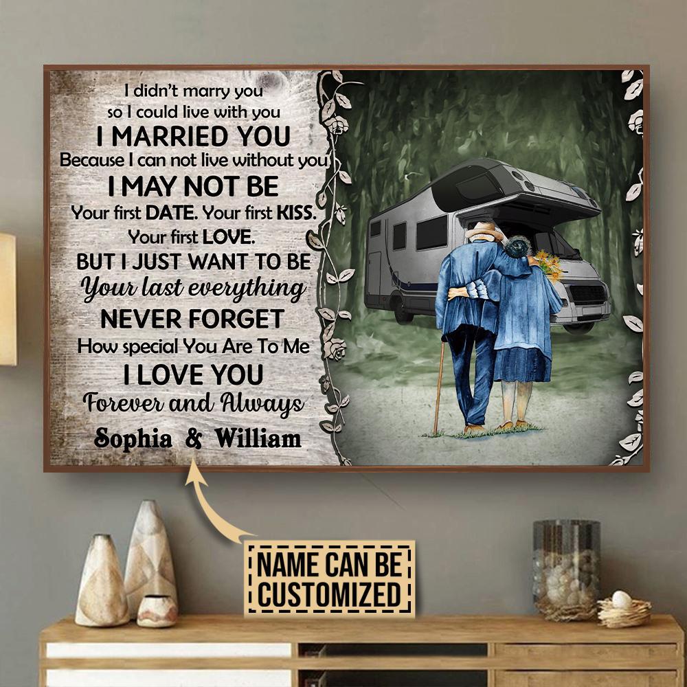 Aeticon Gifts Personalized Camping Motorhome Love You Forever Canvas Mom Dad Gift Home Decor