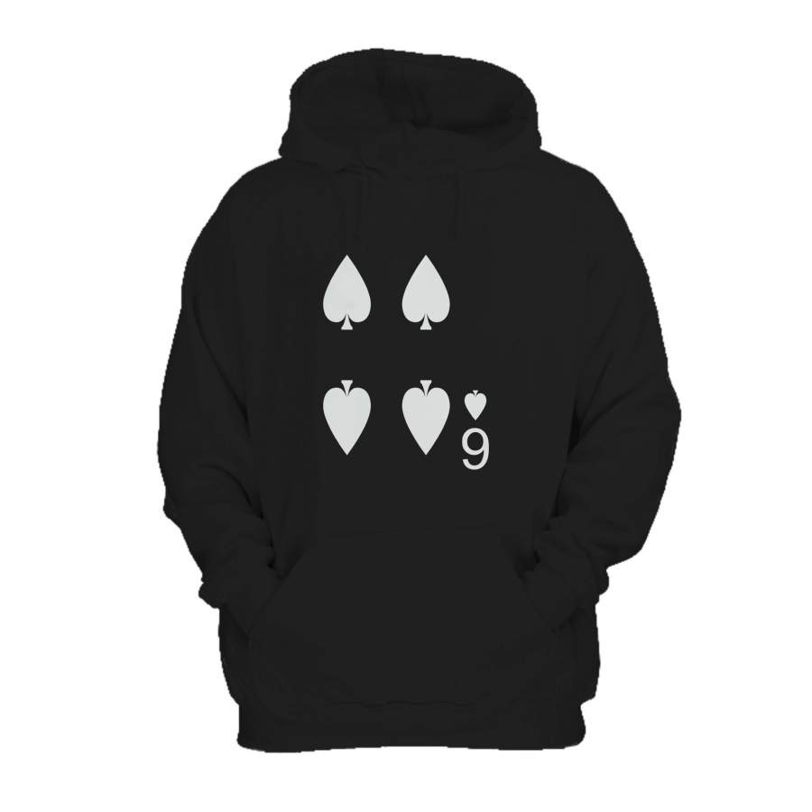 6 Of Spades Grunge Hipster Playing Cards Hoodie