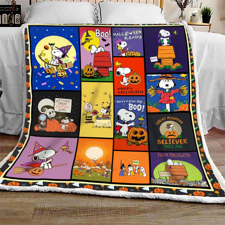 Welcome Great Pumpkin Halloween Sofa Fleece Throw Blanket | Halloween Gifts