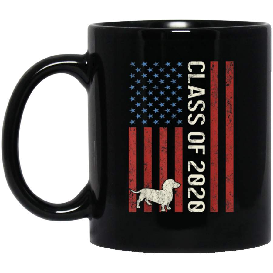 Dachshund Dog Class Of 2020 Vintage Flag Gift Mug