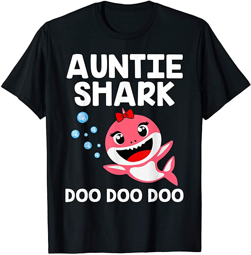 Auntie Shark Doo Doo Doo Funny Cute Baby Shark T-Shirt