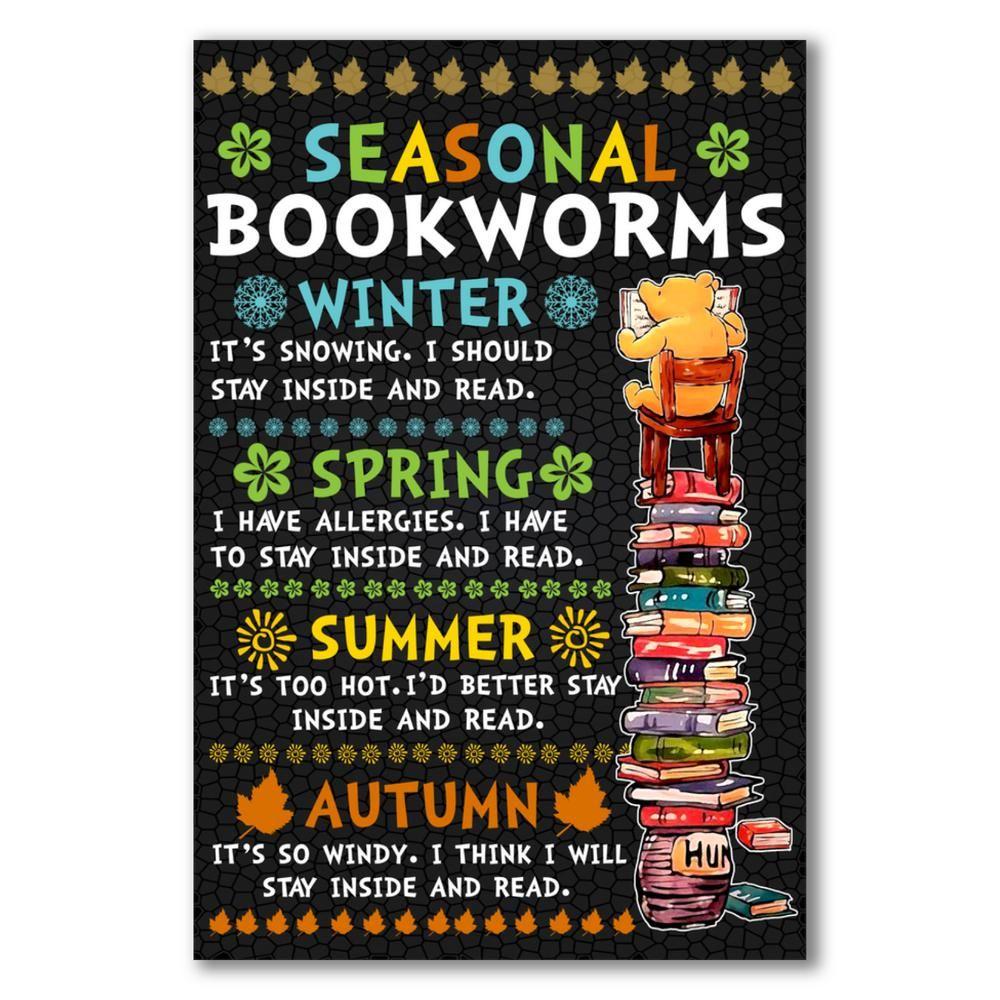 Seasonal Bookworms Canvas And Poster, Canvas Prints, My Poster Wall, Canvas Wall Art, Wall Decor Visual Art, Halloween Gift, Happy Halloween