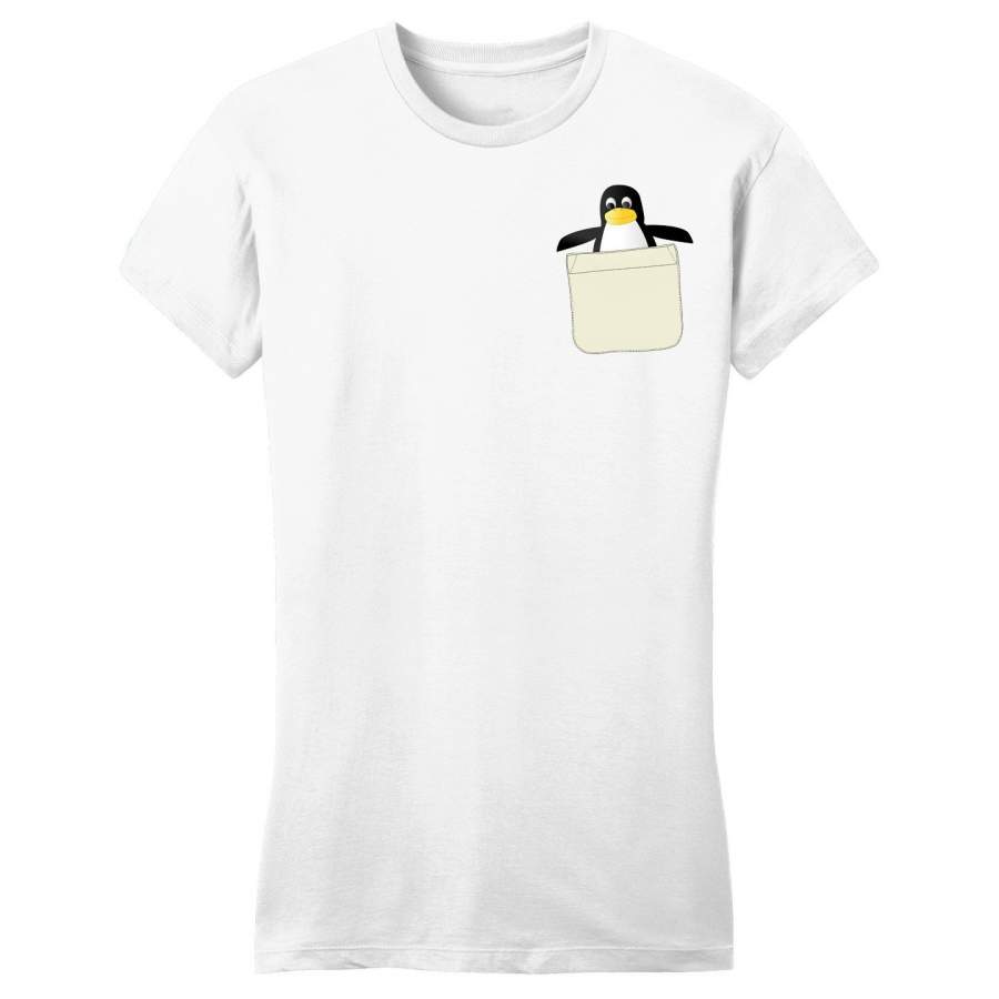 Pocket Penguin – Women’s Fitted T-Shirt