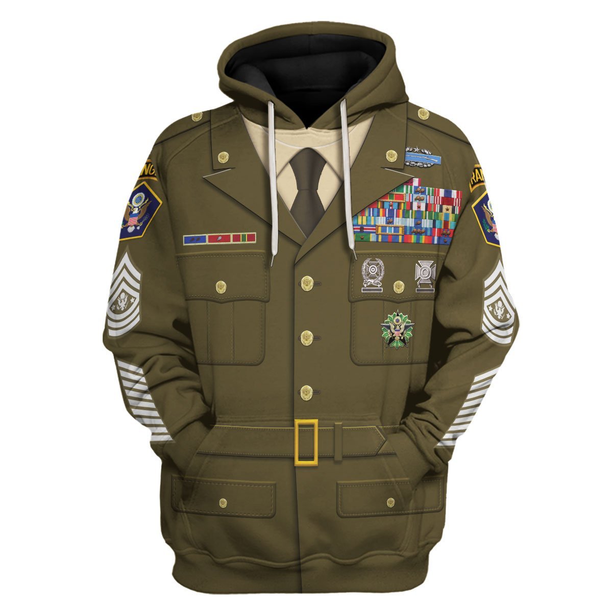 Us Army Greens Uniform Hoodies Pullover Sweatshirt Cosplay Jacket Tracksuit