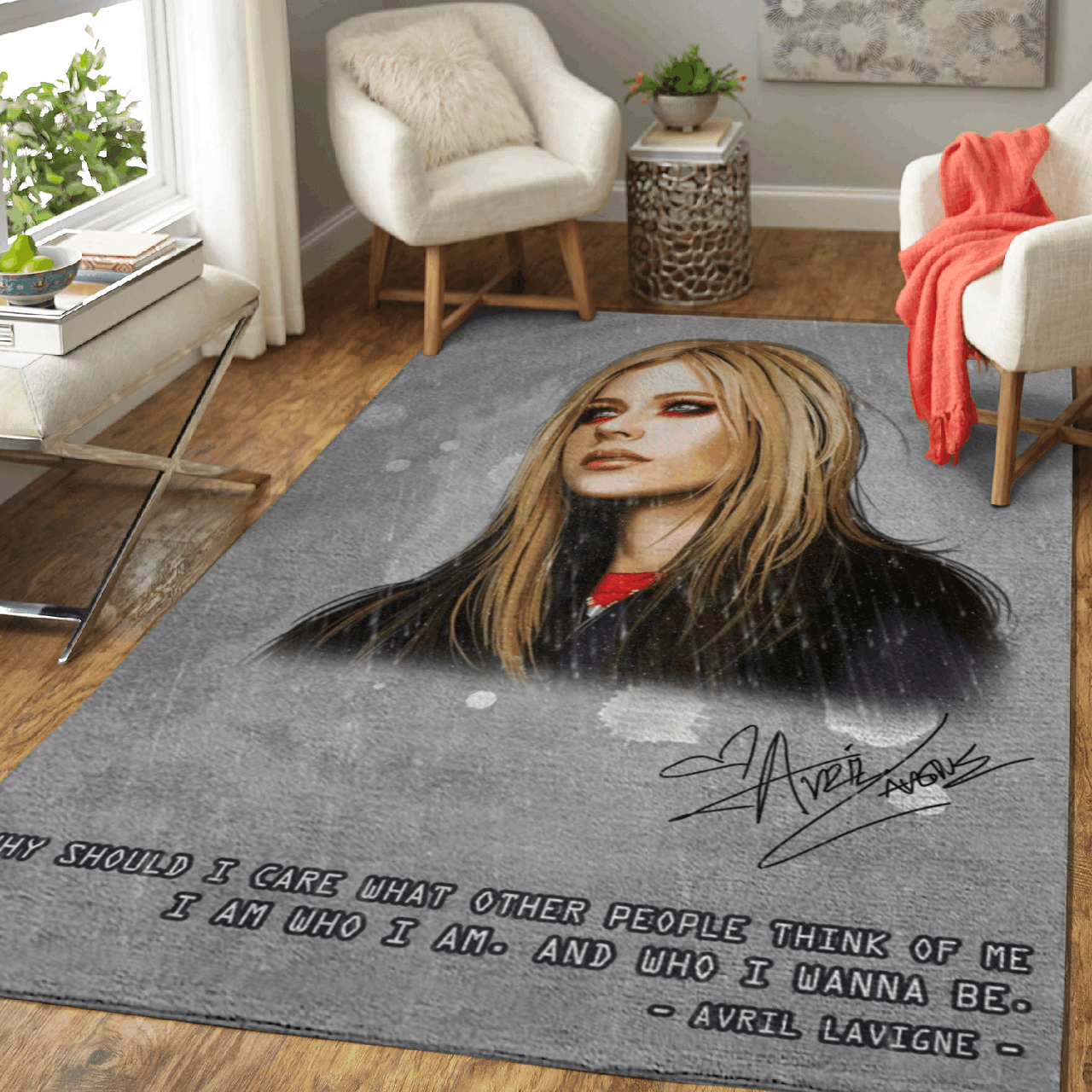 Avril Lavigne Artwork – Pop Music Collection Art For Fans Area Rug Carpet