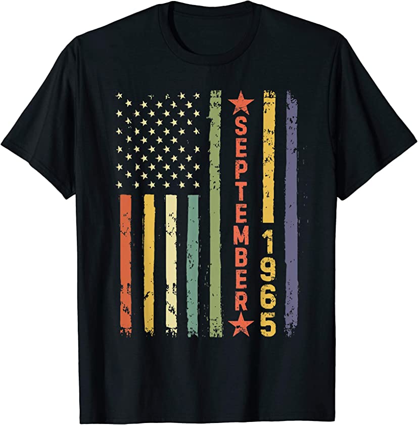 Vintage USA Flag Awesome Since September 1965 54th Shirts