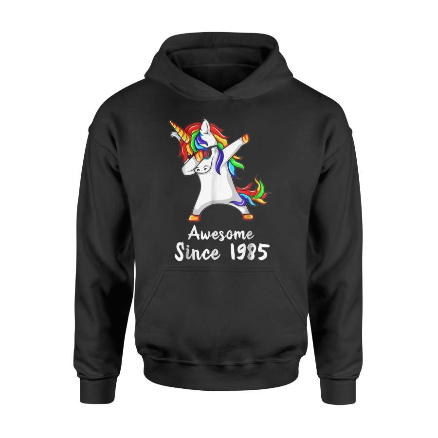 33 Years Old 33th Birthday Unicorn Dabbing 1985 Gift For BirthdayHoodie