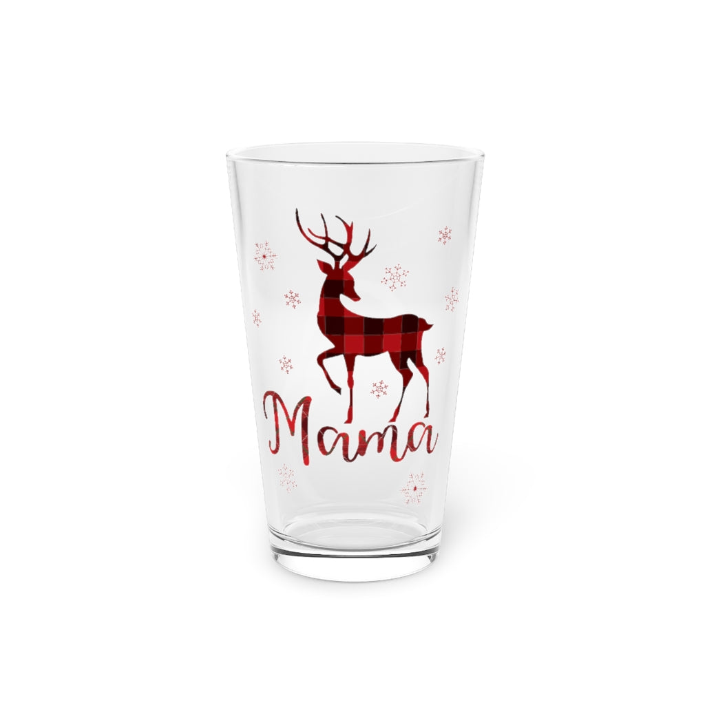 Beer Glass Pint 16Oz  Christmas Reindeer Family Shirts | Mommy And Me Shirts | Father Daughter Gift |